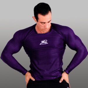 Buzo de compresión con Dry-Fit para hombre Armis Morado Neon