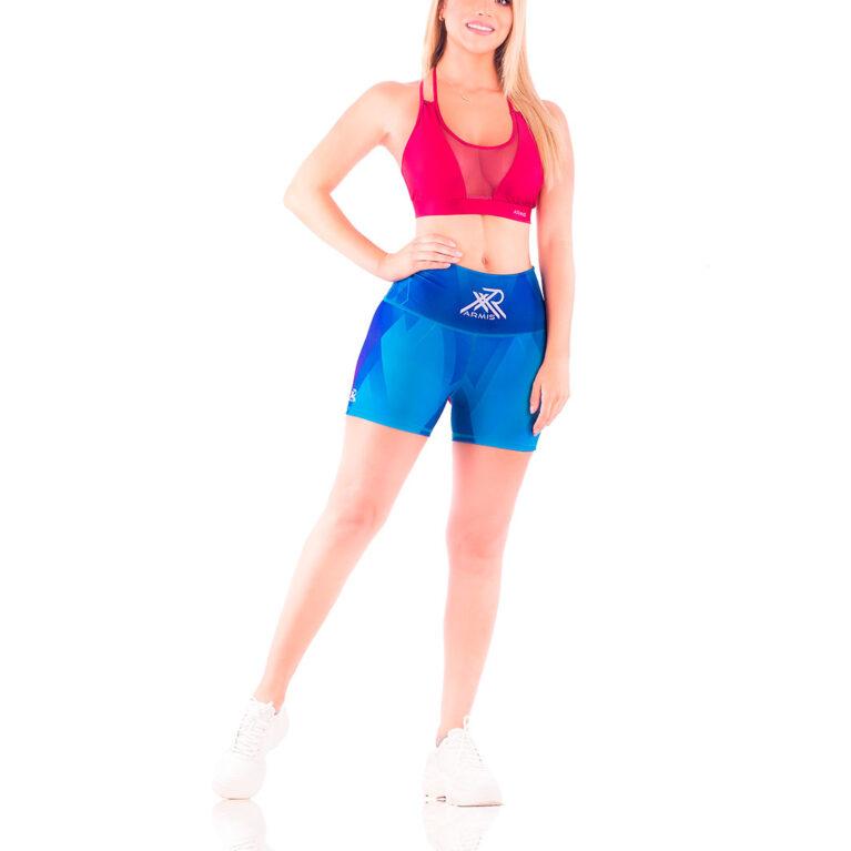 Conjunto Deportivo Short y top Rojo Azul