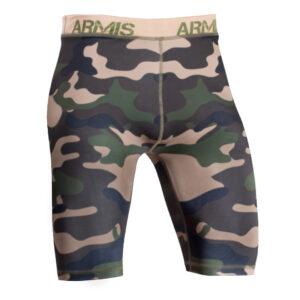 Biker Shorts licra corta para Hombre Verde Militar de ARMIS