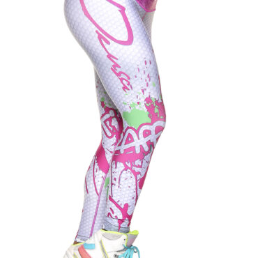 Licra Deportiva mujer Grafiti Blanco de ARMIS FITNESS