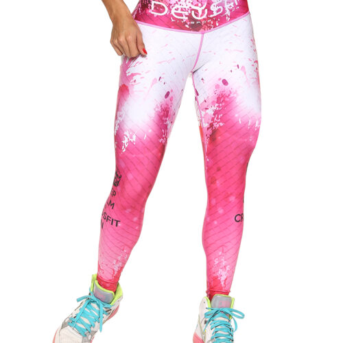 Licra Deportiva para Crossfit blanco magenta - ARMIS FITNESS