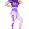 Conjunto Deportivo Licra y Camiseta Lila Neon