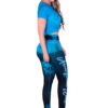 Conjunto Deportivo negro Licra y Camiseta Azul