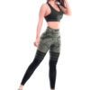 Conjunto Deportivo Licra y Top Verde Militar