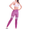 Conjunto Deportivo Licra y Top Jaspeado Rosado