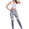 Conjunto Deportivo Licra y Top Jaspeado Gris