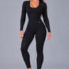 Enterizo Deportivo Manga Larga para Mujer negro - ARMIS FITNESS