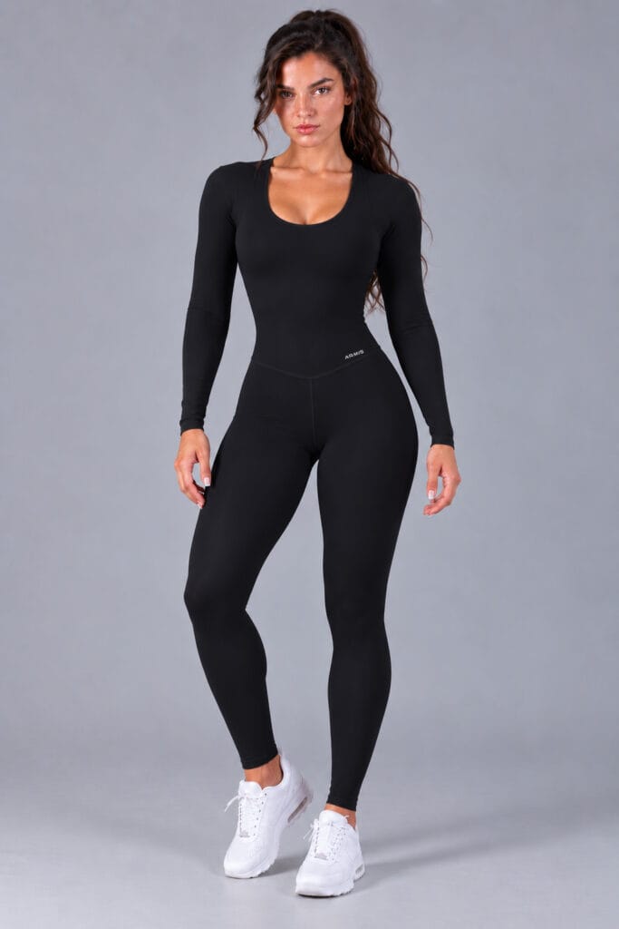 Enterizo Deportivo Manga Larga para Mujer negro - ARMIS FITNESS