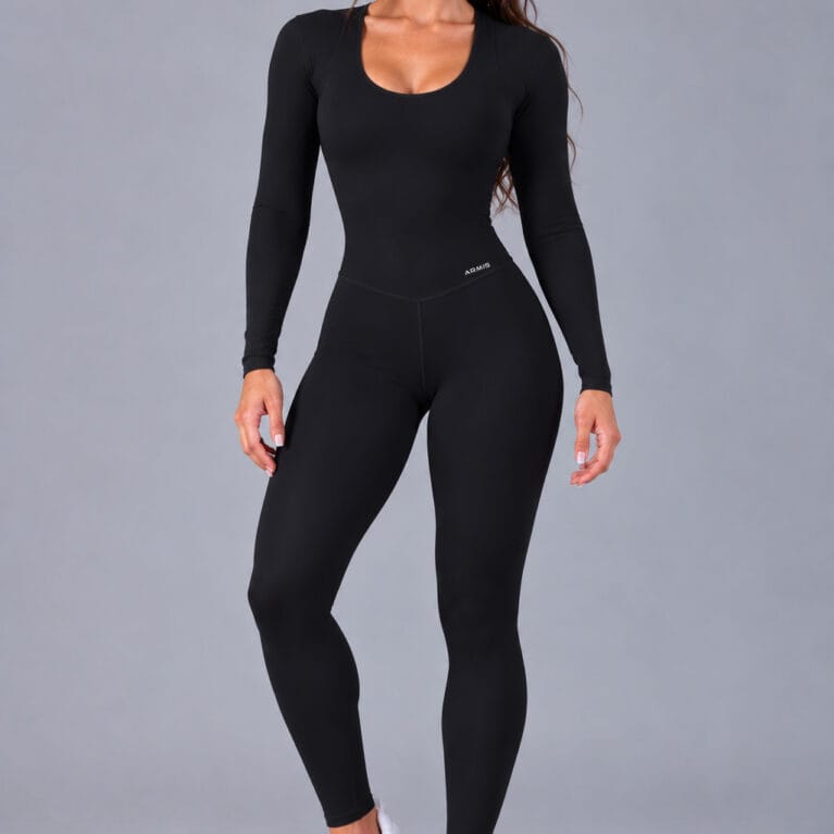 Enterizo Deportivo Manga Larga para Mujer negro - ARMIS FITNESS