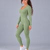 Enterizo Deportivo Manga Larga para Mujer verde - ARMIS FITNESS