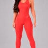 Enterizo deportivo coral para mujer vista frontal Armis Fitness